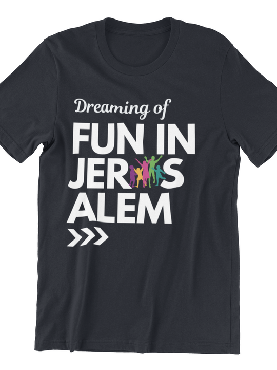 Fun In Jerusalem -  Unisex T-shirt (Navy)