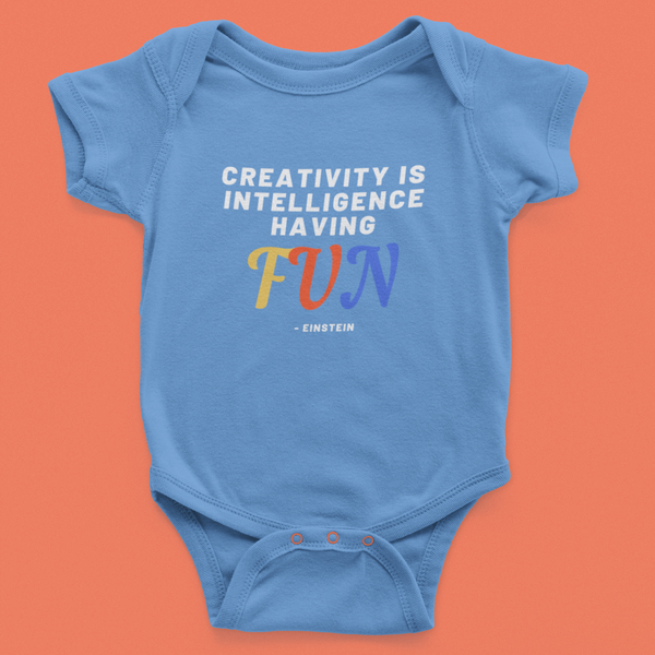 Creativity is intelligence Having Fun - Onesie (3-6 Months)